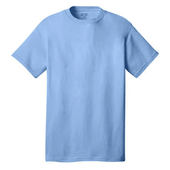 Logo-Branded Port & Company Men's Light Blue Essential T-Shirt