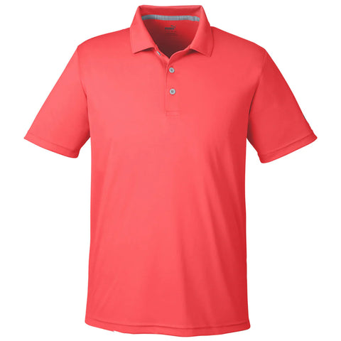 Corporate Puma Golf Men's Hot Coral Gamer Golf Polo