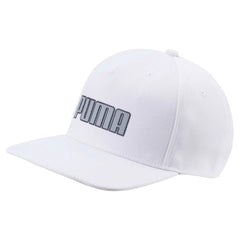 Custom Puma Golf Youth Bright White Go Time 110 Snapback Cap