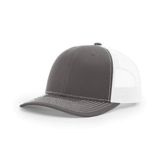 Custom Richardson Charcoal/White Mesh Split Trucker Hat