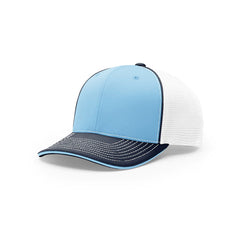 Custom Richardson Columbia Blue/White/Navy On-Field Tri-Color Pulse SportMesh R-Flex Cap