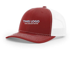Richardson Cardinal/White Mesh Back Split Trucker Hat