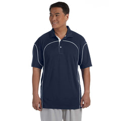 Russell Athletic Men's Navy and White Team Prestige Rugby Polo