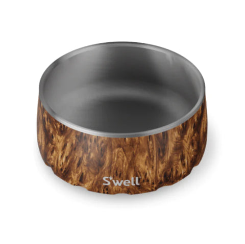 Custom S'well Teakwood Dog Bowl