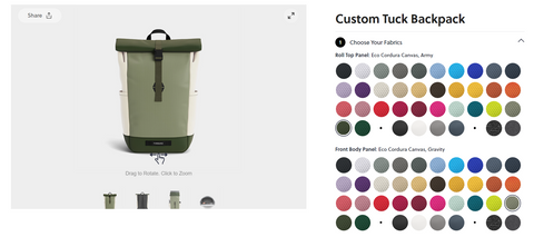 Custom Olive Timbuk2 Backpack