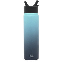 Simple Modern Summit Water Bottle w /chug lid 18oz Caribbean Blue Laser  Engraved