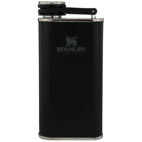 Custom Stanley Matte Black Classic Easy Fill Wide Mouth Flask - 8 Oz