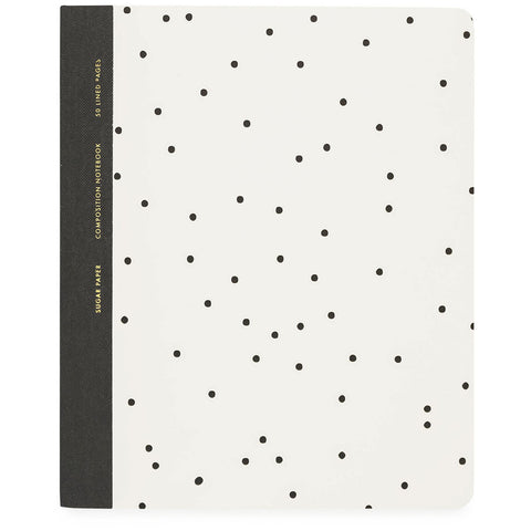 Custom Sugar Paper Black Scatter Dot Composition Book