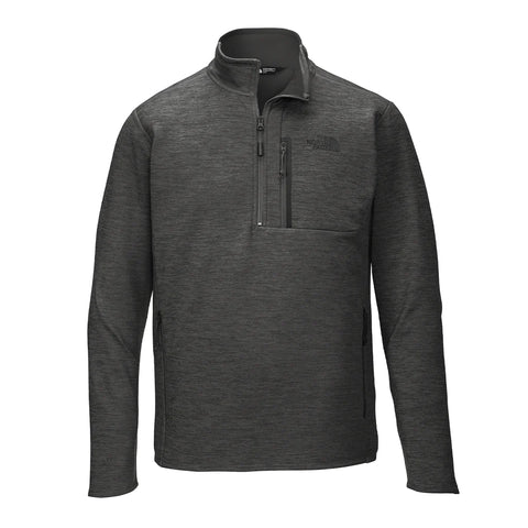 Custom The North Face Men's Dark Grey Heather Skyline Half Zip Fleece