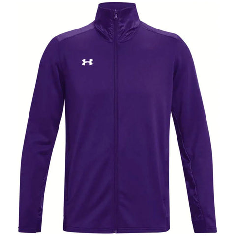 Custom Under Armour Men's Purple/White Command Warm-Up Full-Zip