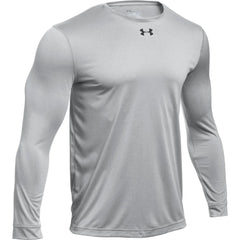 Custom Under Armour Men's True Grey Heather 2.0 Long Sleeve Locker Tee