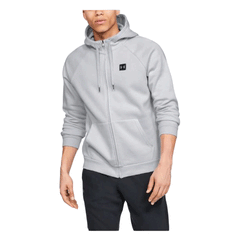 Under Armour Men's Halo Grey Rival Fleece Full-Zip Hoodie