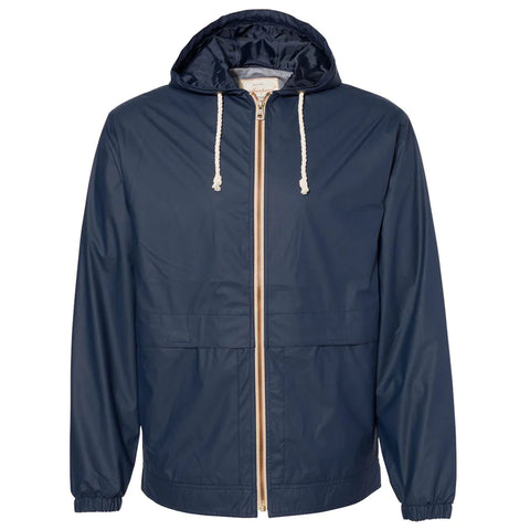 Branded Weatherproof Men's Navy Vintage Hooded Rain Jacket