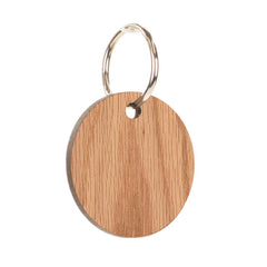 Laser-Etched Woodchuck USA Red Oak Wood Key Chain