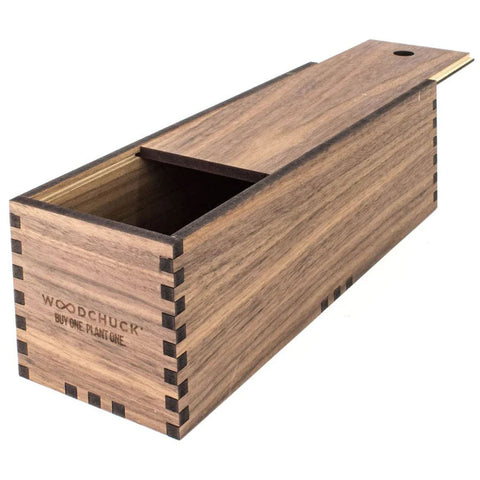 Laser Engraved Woodchuck USA Walnut Wood Wine Box