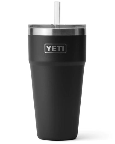 Custom YETI Black Rambler 26 oz Stackable Cup