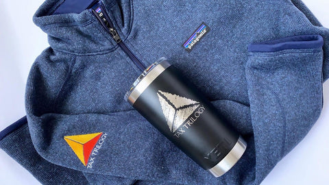 Patagonia Sweater and YETI Cup for Gift Package