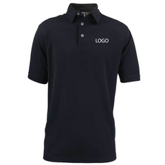 Zusa Men's Black Everyday Pique Polo