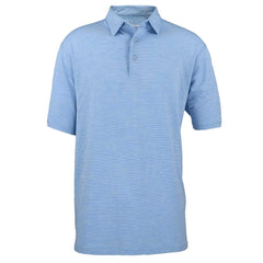 Custom Zusa 3 Day Men's Summer Sky Heather Stripe Polo