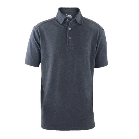 Corporate Zusa Men's Black Heather Peachy Polo