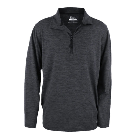 Corporate Zusa Men's Charcoal Heather Brisk Quarter Zip