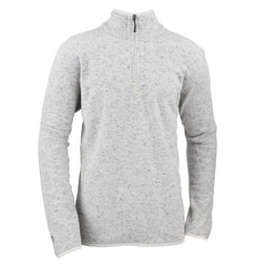 Embroidered Zusa Men's Oatmeal Heather Chilly Fleece Quarter Zip