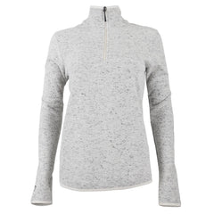 Custom Zusa Women's Oatmeal Heather Chilly Fleece Quarter Zip