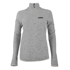 Zusa Women's Oatmeal Chilly Fleece Quarter Zip