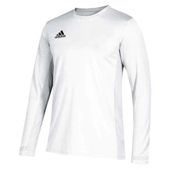 Custom adidas Men's White/Black Team 19 Long Sleeve Jersey