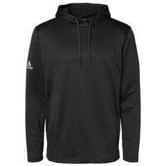 Custom adidas Men's Black Textured Mix Media Hooded Sweatshirt