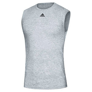 Custom adidas Men's Medium Grey Heathered Creator Sleeveless Tee