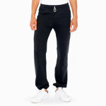 A man in black custom American Apparel sweatpants in front of a white background