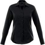Classic black corporate Elevate button-up shirts and dress shirts for women from Merchology