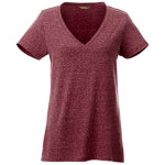Pretty red v-neck women's corporate Elevate t-shirts from Merchology