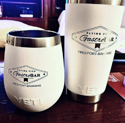 Add your company logo to custom water bottles, tumblers, wine tumblers, and more