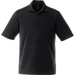 black corporate Elevate men's polo shirts