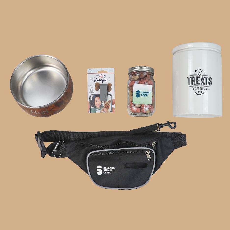 Show the dog owners in your company some love with the Tail Wagger corporate gift set from Merchology