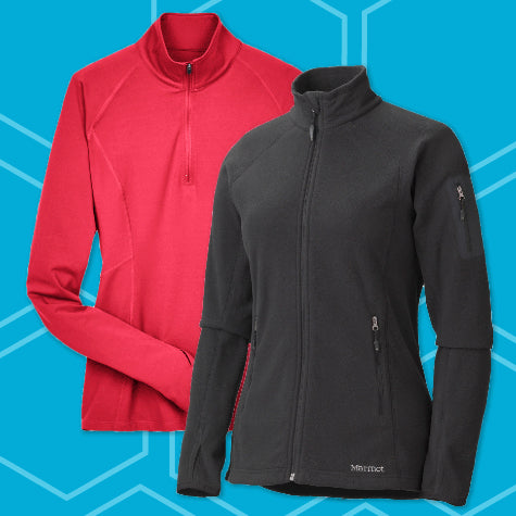 Create sleek custom branded Marmot fleeces, quarter-zips, vests, and more for women today