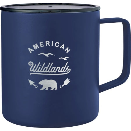 With your corporate logo engraved on the custom camp coffee mug, your team will rep your brand every time they're out in the wild