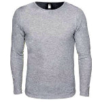 A light gray corporate Next Level Apparel men's pullover against a white background
