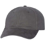 A gray corporate Sportsman dad hat against a white background