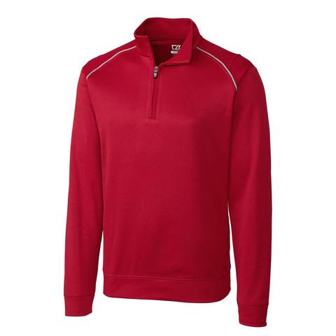 Add your company logo to the Cutter and Buck Weather Tech Ridge Half Zip from Merchology!