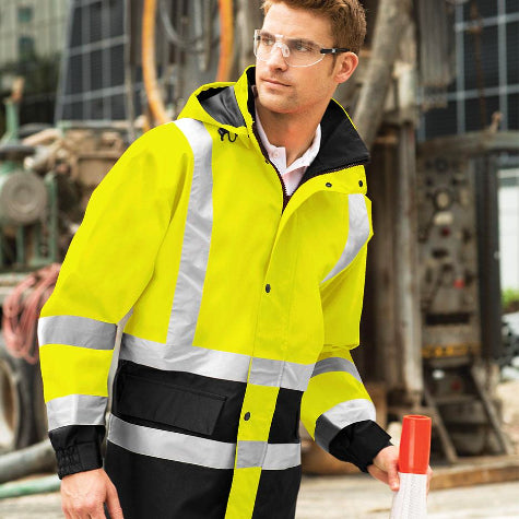 Add your construction or safety company logo to high-visibility custom Port Authority apparel and workwear