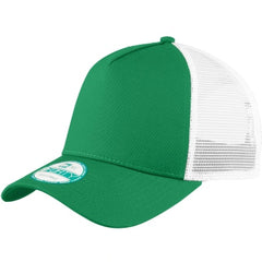 Custom logo New Era trucker hats deliver bright colors, clean lines, and a beloved brand
