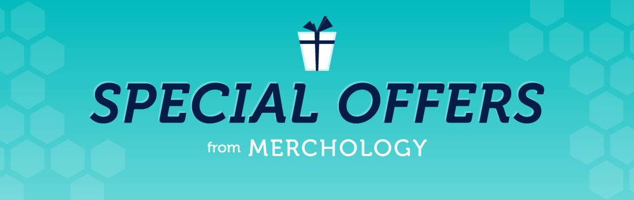 From bulk volume discounts to free logo branding decoration, learn more about the sale offers from Merchology