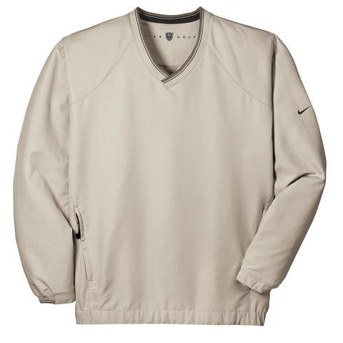 Add your logo to the Nike V-Neck Long Sleeve Wind Shirt at Merchology!