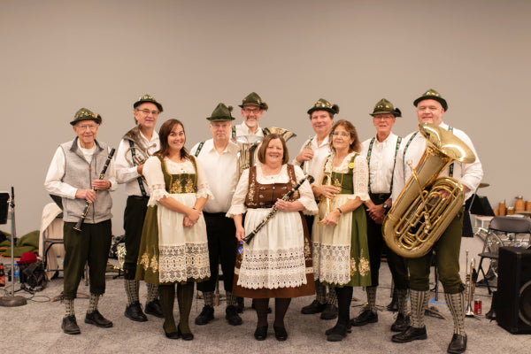 Check out the authentic German band that played the Merchology Oktoberfest party 