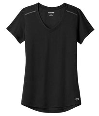 custom ogio black v-neck women's shirt