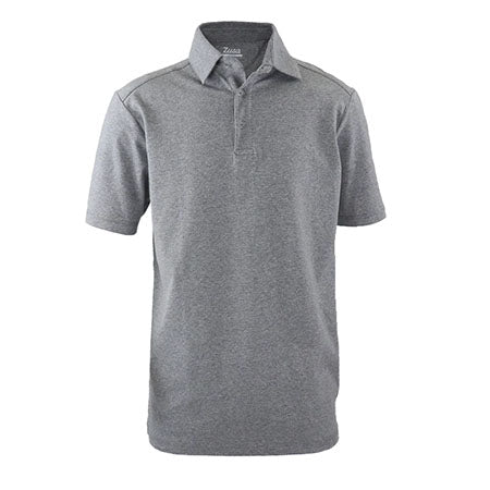 Zusa Men's Light Grey Heather Peachy Polo