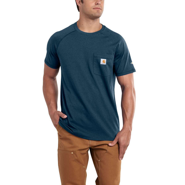 Carhartt Men's Tall Light Huron Heather Force Cotton Short Sleeve T-Sh